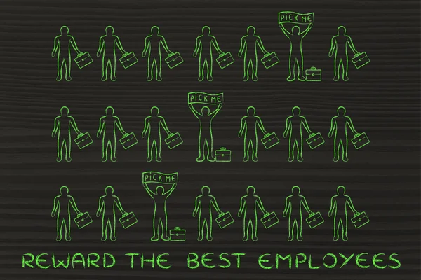 Reward the best employees illustration