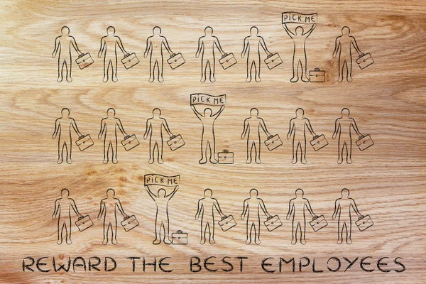 Recompensa a los mejores empleados ilustración — Foto de Stock