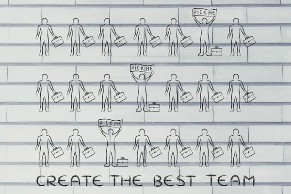 Concept of create the best team — Stock Photo, Image