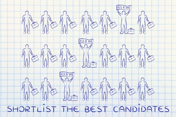 Shortlist the best candidates illustration — Stock Photo, Image