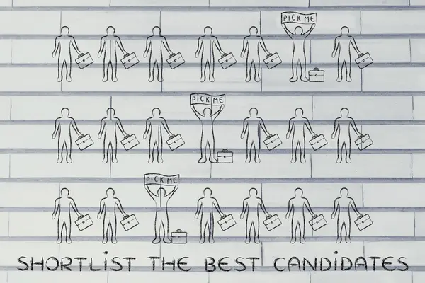 Shortlist the best candidates illustration — Stock Photo, Image