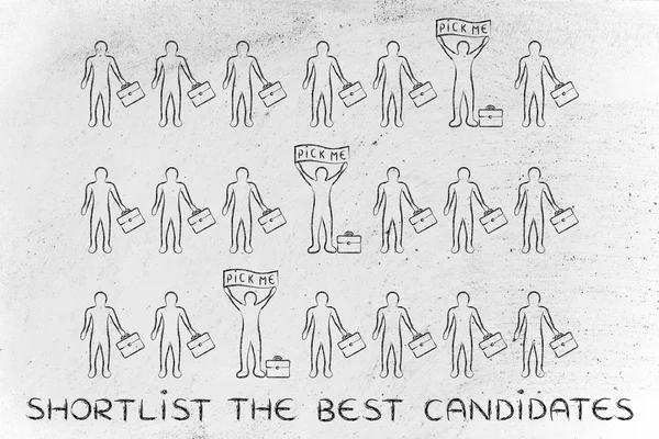 Shortlist der besten Kandidaten Illustration — Stockfoto