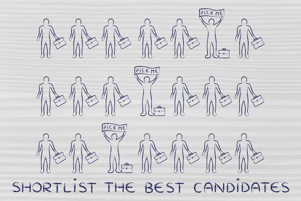 Shortlist the best candidates illustration — Stock Photo, Image