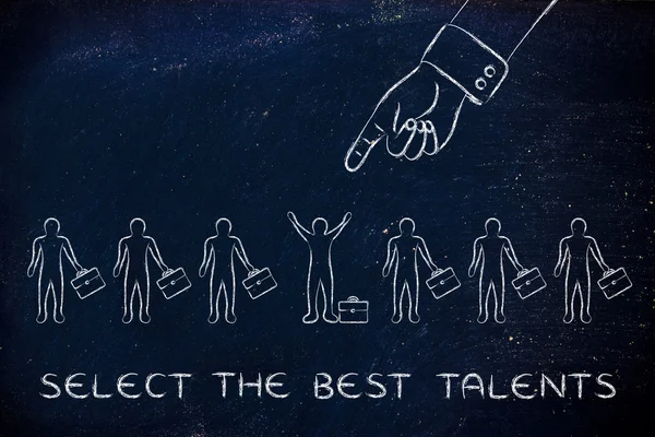 Concept of select the best talents — Stock Photo, Image
