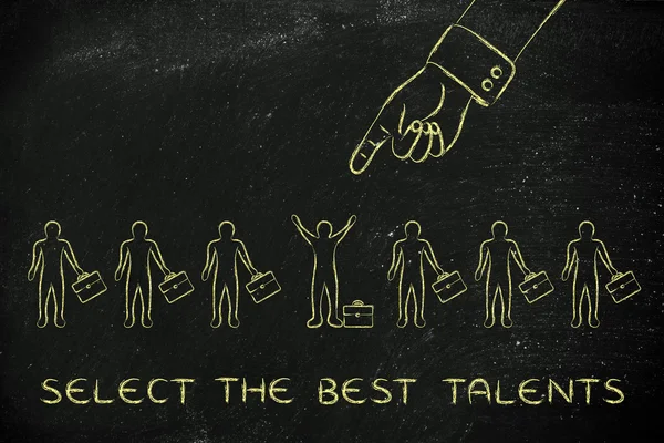 Concepto de seleccionar los mejores talentos — Foto de Stock
