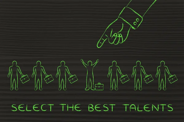 Concept of select the best talents — Stock Photo, Image