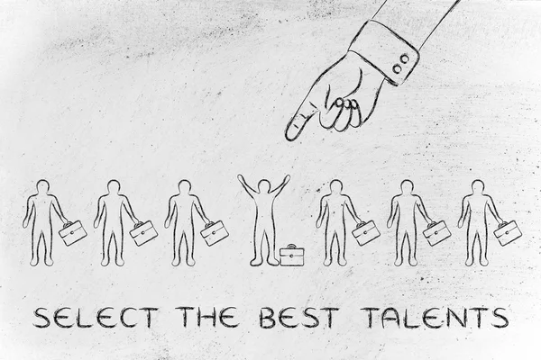 Concept of select the best talents — Stock Photo, Image