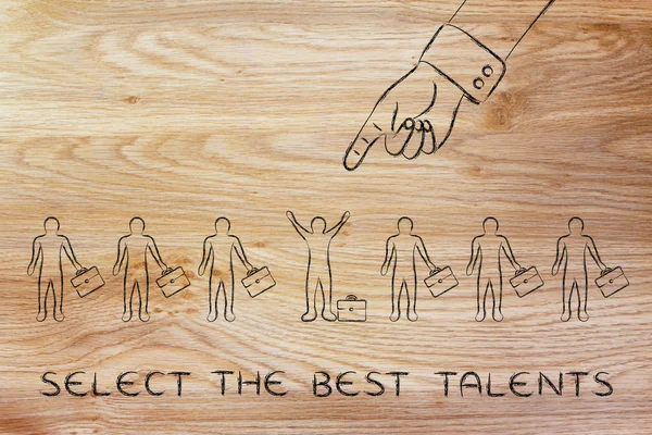 Concept of select the best talents — Stock Photo, Image