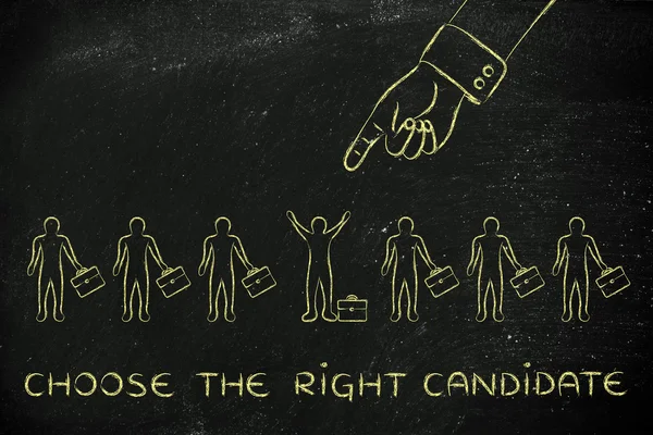 Concept of Choose the right candidate — Stock Photo, Image