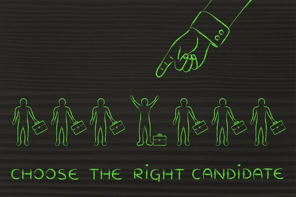 Concept of Choose the right candidate — Stock Photo, Image