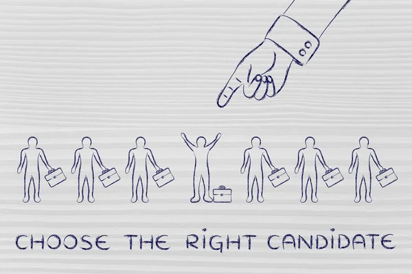 Concept of Choose the right candidate — Stock Photo, Image