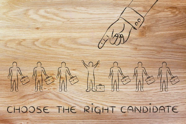 Concept of Choose the right candidate — Stock Photo, Image