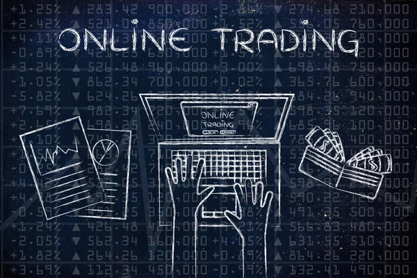 Concept of online trading — Stock Photo, Image