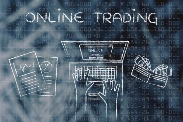 Concept of online trading — Stock Photo, Image