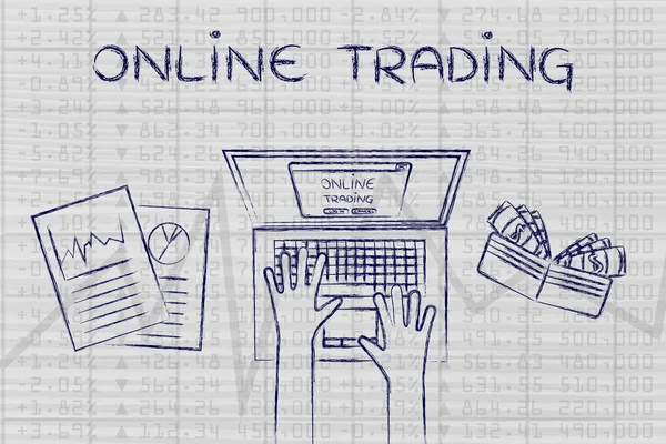 Concept of online trading — Stock Photo, Image