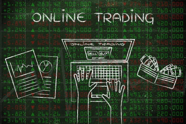 Concept of online trading — Stock Photo, Image