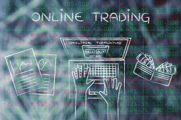 Concept of online trading — Stock Photo, Image