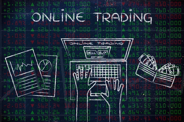 Concept of online trading — Stock Photo, Image