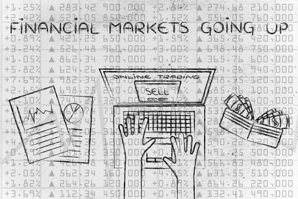 Financial markets going up illustration — Stock Photo, Image