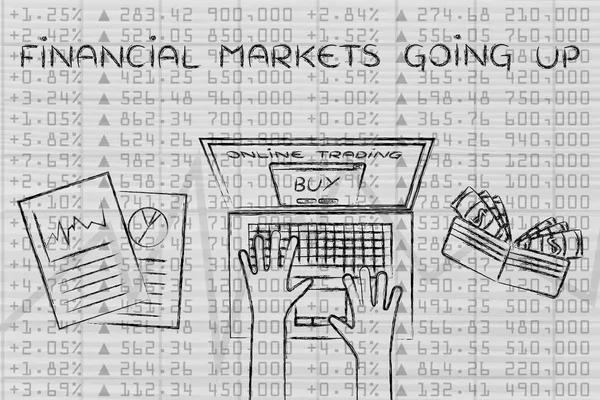 Financial markets going up illustration — Stock Photo, Image