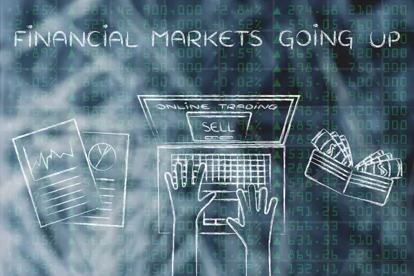 Financial markets going up illustration — Stock Photo, Image