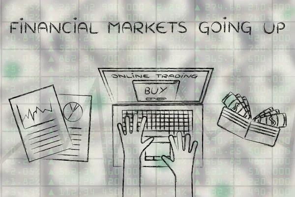 Financial markets going up illustration — Stock Photo, Image