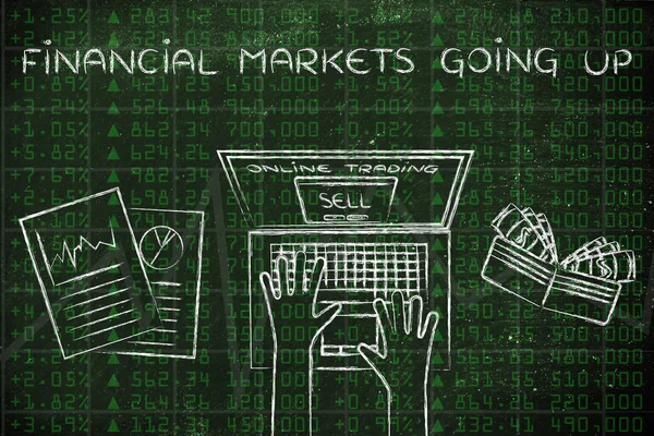 Financial markets going up illustration — Stock Photo, Image