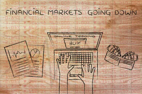 Financial markets going down illustration — Stock Photo, Image