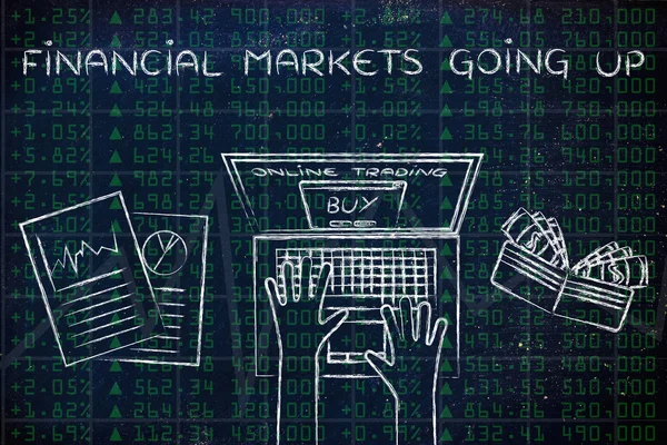 Financial markets going up illustration — Stock Photo, Image