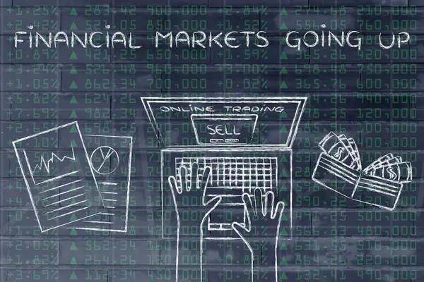 Financial markets going up illustration — Stock Photo, Image