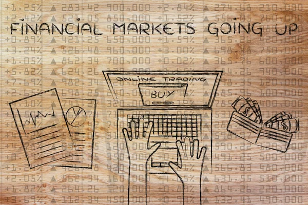 Financial markets going up illustration — Stock Photo, Image