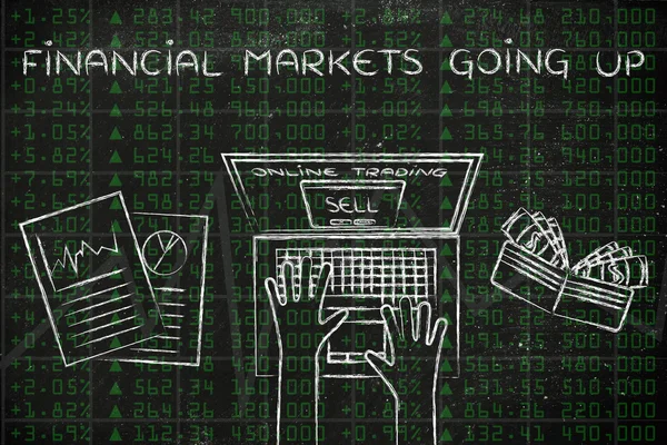 Financial markets going up illustration — Stock Photo, Image