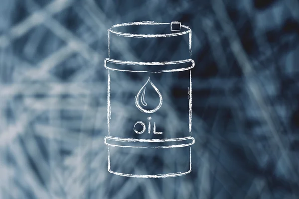 Ілюстрація барель нафти — стокове фото