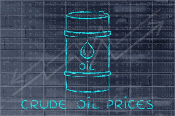 Concepto de precios del petróleo crudo —  Fotos de Stock