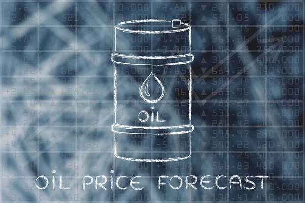 Concepto de previsión del precio del petróleo — Foto de Stock