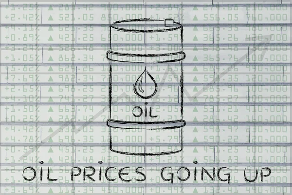 Conceito de subida dos preços do petróleo — Fotografia de Stock
