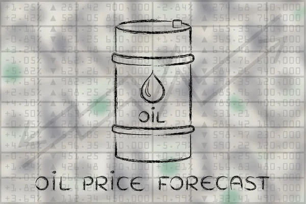 Conceito de previsão do preço do petróleo — Fotografia de Stock