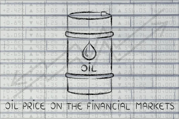 Conceito de preço do petróleo nos mercados financeiros — Fotografia de Stock