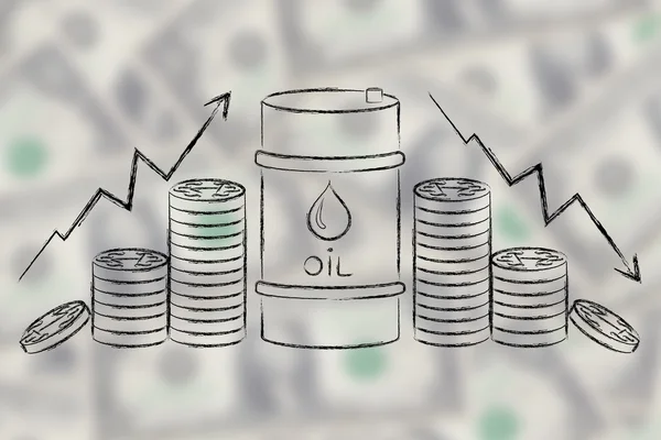 Έννοια των τιμών αργού πετρελαίου στο χρηματιστήριο — Φωτογραφία Αρχείου
