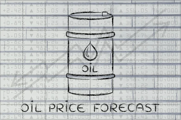 Concepto de previsión del precio del petróleo —  Fotos de Stock