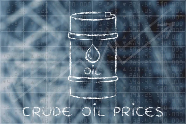 Concepto de precios del petróleo crudo —  Fotos de Stock