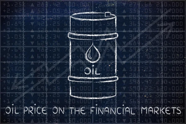 Concepto de precio del petróleo en los mercados financieros —  Fotos de Stock
