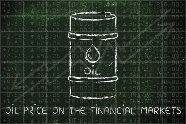 Concepto de precio del petróleo en los mercados financieros — Foto de Stock