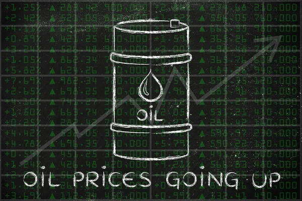 Concepto de subida de los precios del petróleo —  Fotos de Stock