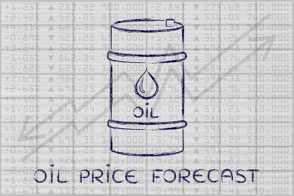 Conceito de previsão do preço do petróleo — Fotografia de Stock
