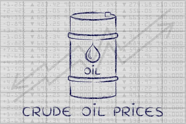 Conceito de preços do petróleo bruto — Fotografia de Stock