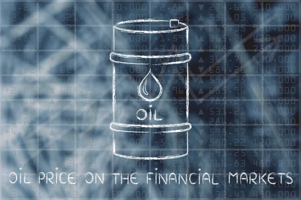 金融市場のオイル価格の概念 — ストック写真