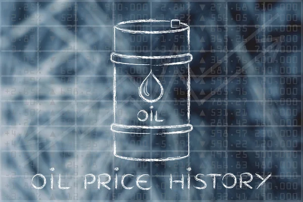 Concepto de historia del precio del petróleo — Foto de Stock