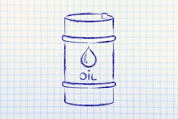 Εικονογράφηση βαρέλι πετρελαίου — Φωτογραφία Αρχείου