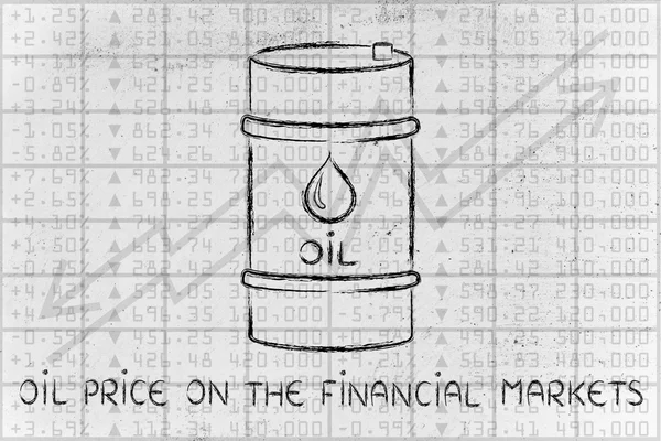 Conceito de preço do petróleo nos mercados financeiros — Fotografia de Stock